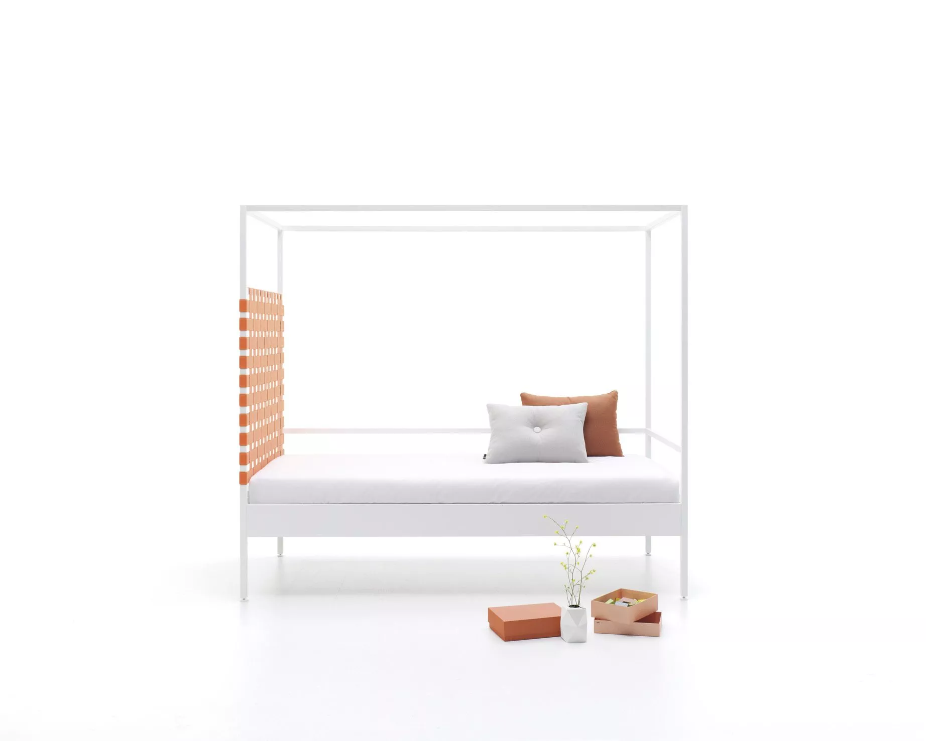 Cama con dosel Nook Bed en Blanco